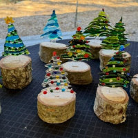 Fused Glass Holiday Trees
