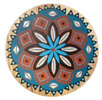 July Mandala on a Lazy Susan by Robin